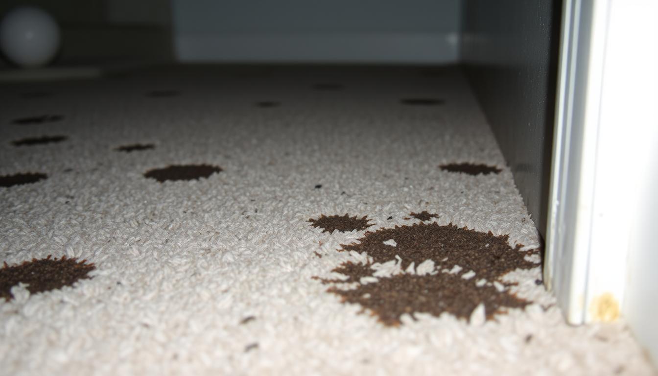 Is it safe to sleep in a room with mold in the carpet?